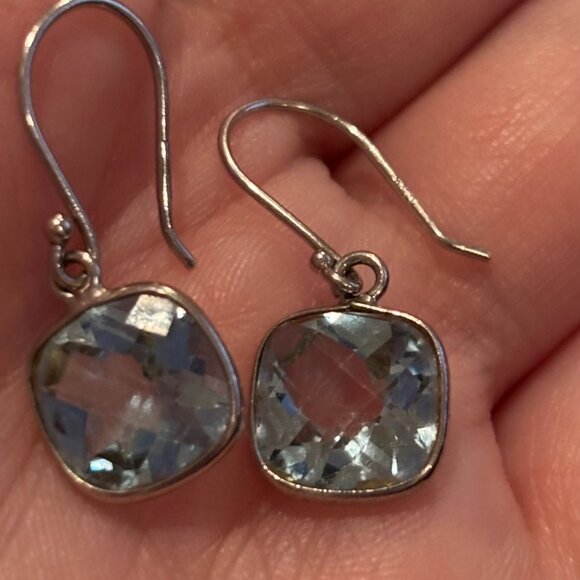 Jtv Blue Topaz Sterling Silver Earrings - Picture 2 of 5